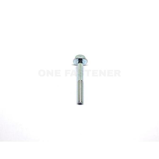 50 Pcs K10 Baut Flange Bolt M6x40 Putih Baut topi 10 Panjang 4CM