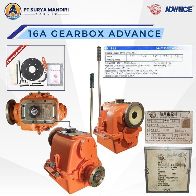 16A GEARBOX KAPAL ADVANCE / MARINE GEARBOX 16A