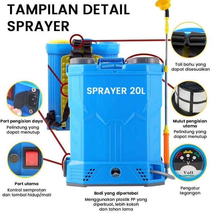 Sprayer Pertanian Knapsack Electric 20 Liter Alat Semprot Tanaman Pertanian Mesin Semprot HAMA Knaps