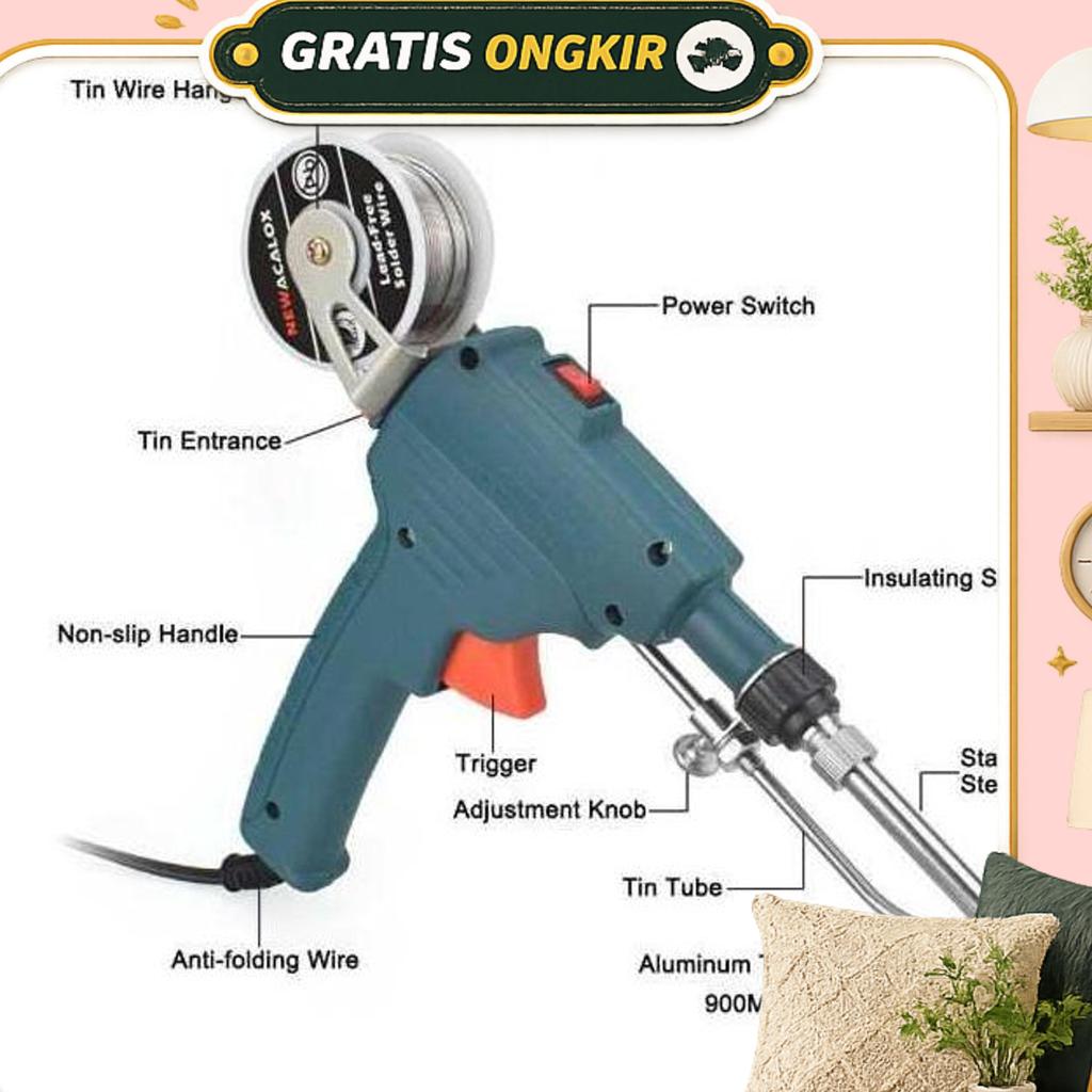 Solder Tembak Listrik Timah Otomatis 60Watt Iron Automatic Solder Tima