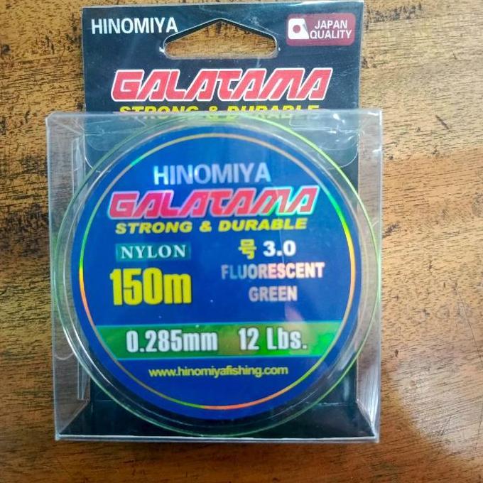 Hinomiya Galatama Nylon 150m No 3.0 Fluorescent 0.285mm 12 Lbs Tali Pancing Kuat dan Tahan Lama (TER