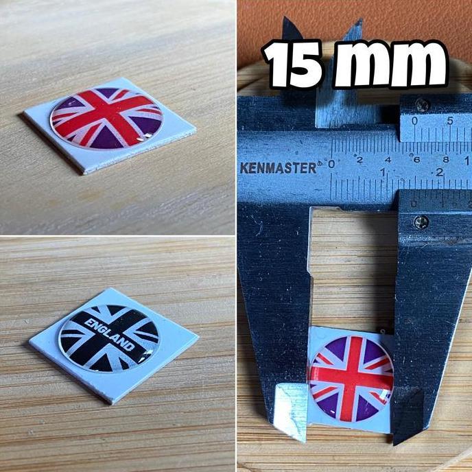 sticker motor mobil inggris emblem logo england alumunium union jack