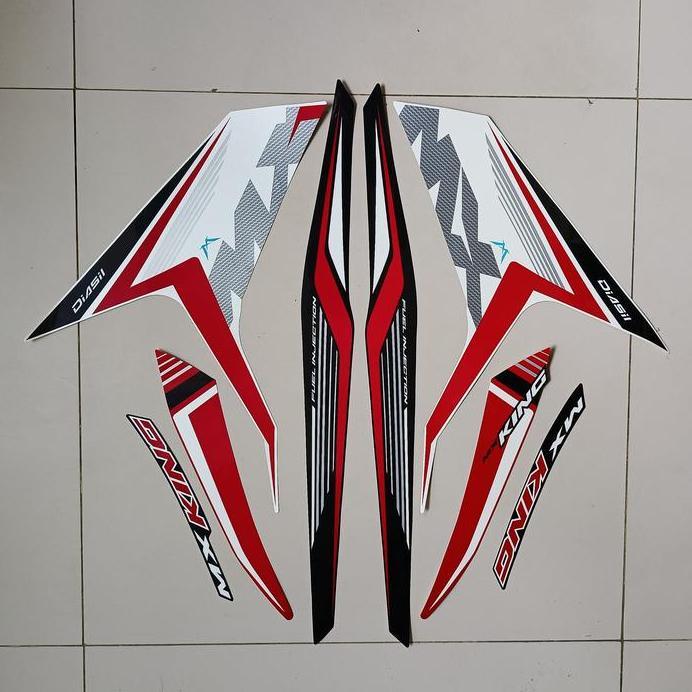 striping stiker MX king 2025 hitam putih original