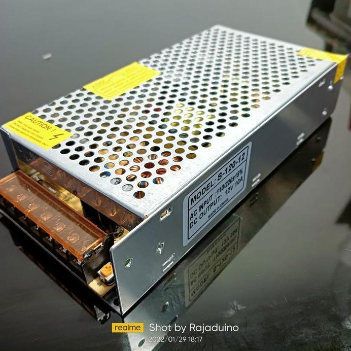 Power Supply 12V 10A Switching PSU SMPS Adaptor jaring
