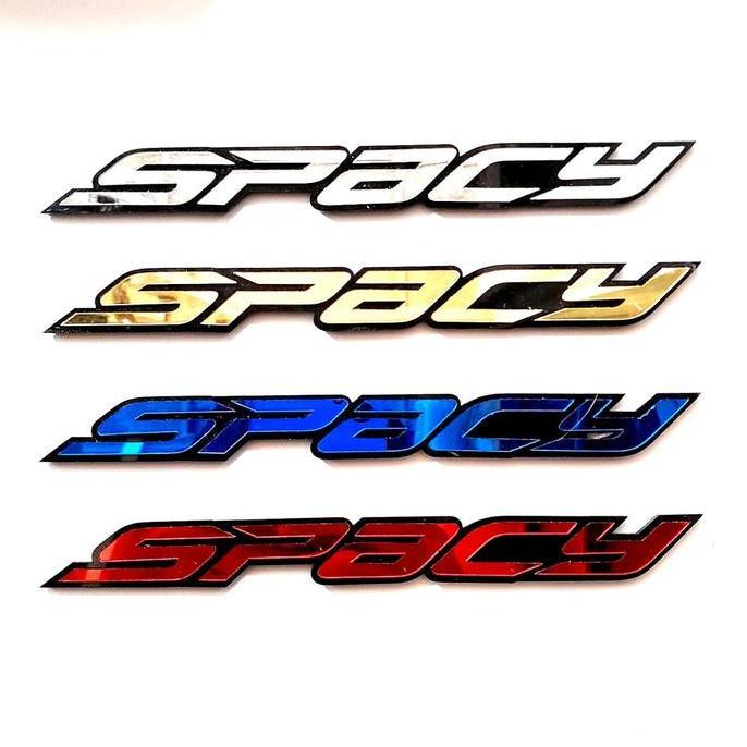 Stiker Emblem Motor Honda Spacy Stiker Timbul 3D Miror Tempelan Timbul Motor Honda Spacy Akrilik 3D 