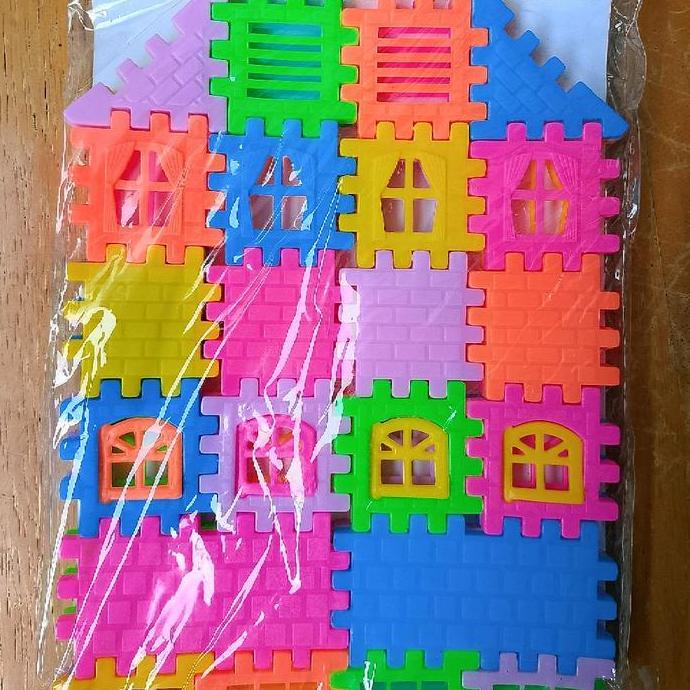 Puzzle plastik Seri Rumah Warna Warni untuk Anak-anak