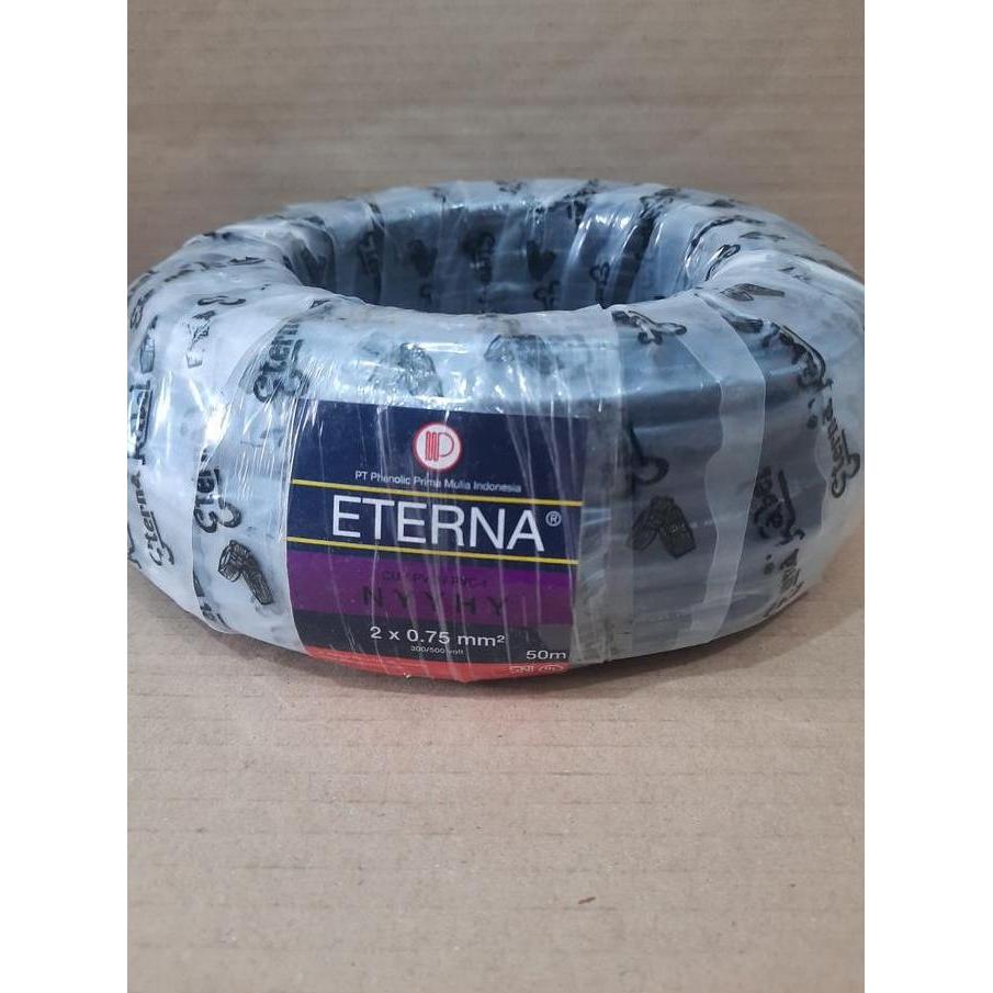 Kabel Listrik Eterna NYY HY 2X0.75 Kabel Serabut eterna 50 meter