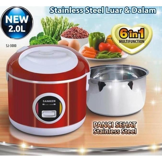 Magic Com Sanken Stainless SJ3000 SJ 3000 kapasitas 2Lt