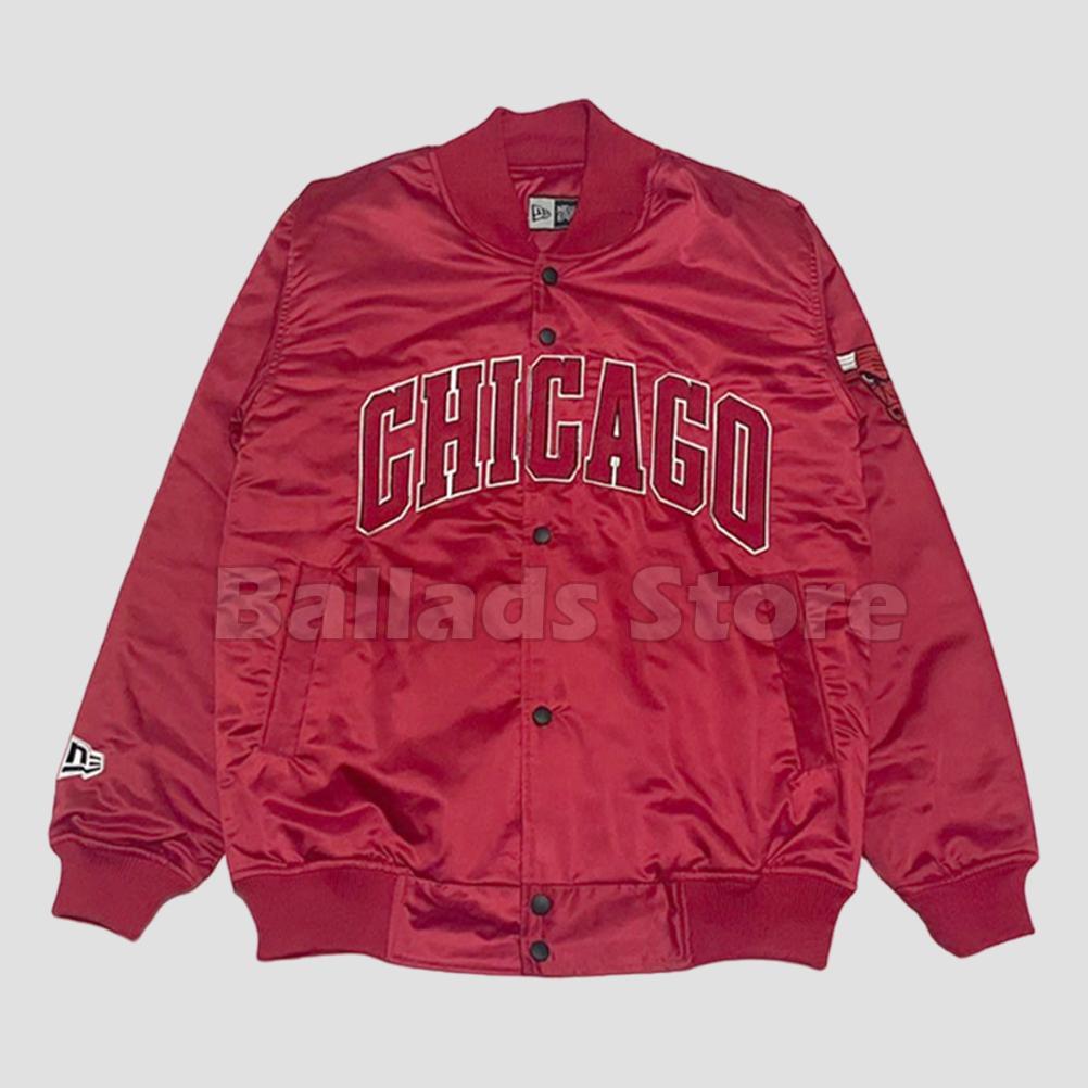 terbaru jaket varsity bomber basketball chicago bulls team nba full bordir original