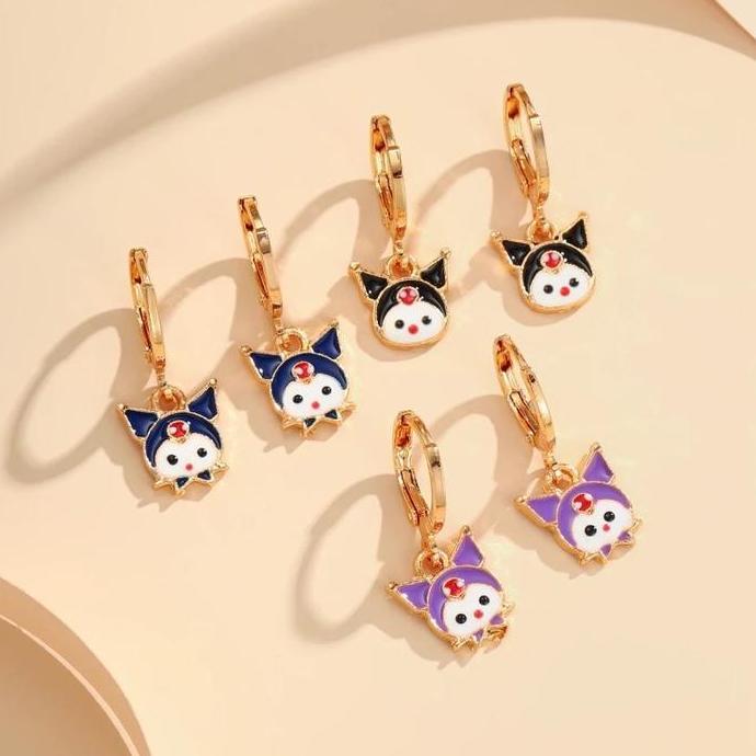 Kuromi Anting Titanium Anak Anti Karat Karat Dan Luntur Tidak Selamanya Emas Bayi Muda Asli