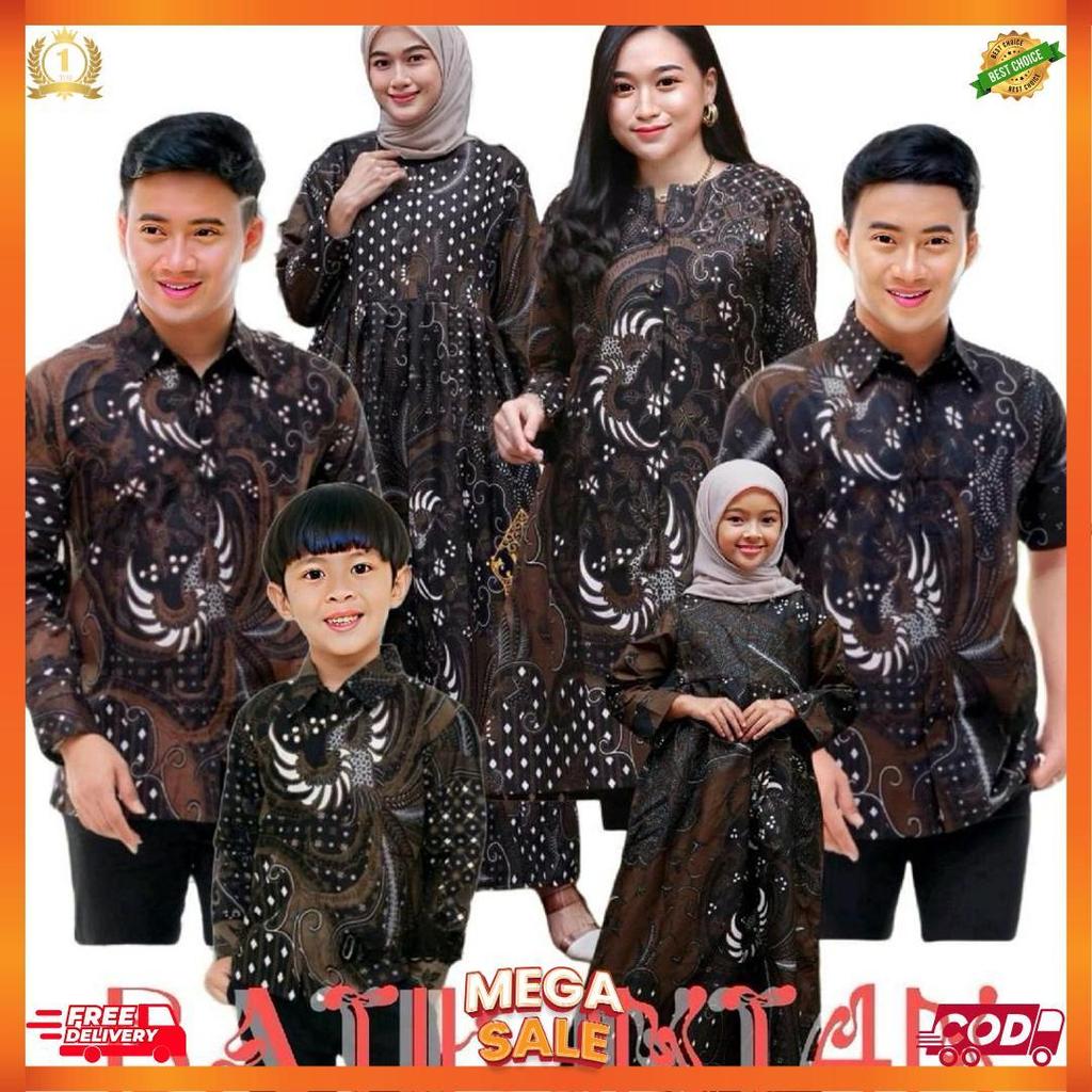 TERBARU BAJU BATIK COUPLE KELUARGA GAMIS & KEMEJA SARIMBIT AYAH IBU ANAK LEBARAN KONDANGAN [J2]