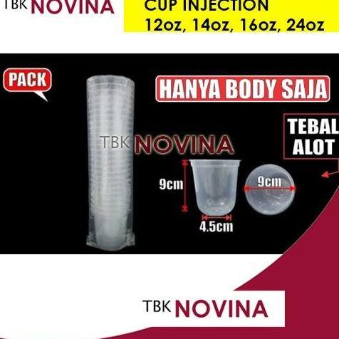 [ 25pcs ] CUP INJECTION / GELAS INJEKSI 12oz / 14oz / 16oz / 24oz / tutup cup injection
