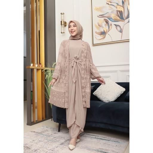 BIG SALE ZALVA  SET KAFTAN | SET KAFTAN IKAT CERUTI MOTIF PLISKET GIES 168 | KAFTAN PREMIUM