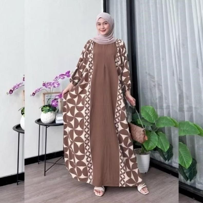 PROMO TERBARU Kaftan Susan Modern Kekinian Dress Wanita Busui Jumbo Daster Kekinian By Afareen Mode