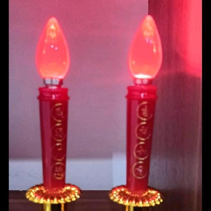 bola lampu sembahyang bollam Lampu Sembahyang Led -Bening - merah