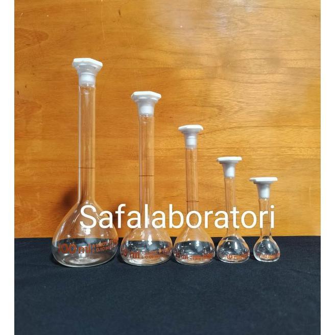 Volumetric Flask 5Ml / Labu Ukur 5Ml Plastik Stopper Pyrex