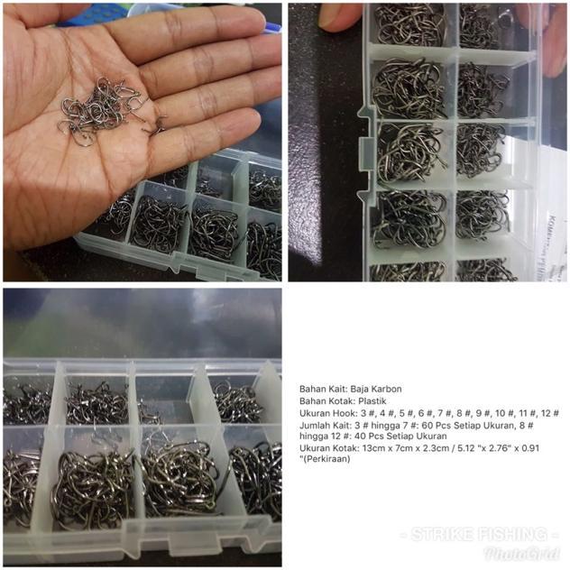 Mata Kail Pancing Carbon Isi 500 Pcs