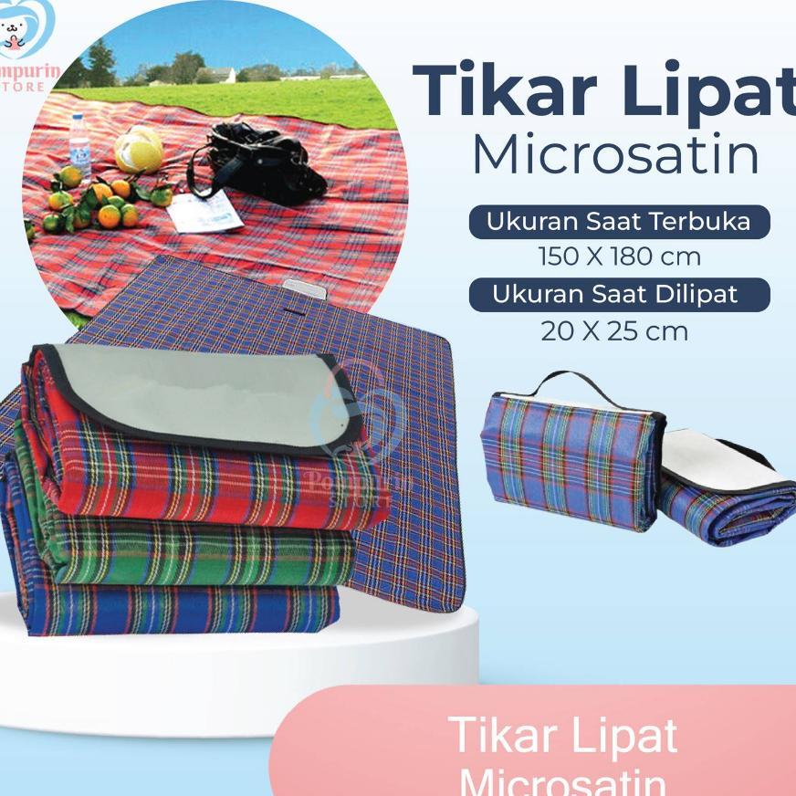 Tikar Lipat Microsatin - Tikar Piknik Lipat Waterproof