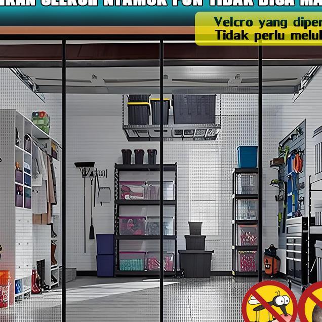 Aridoo Tirai Pintu Kamar / Tirai Magnet Anti Nyamuk Kawat Nyamuk / Tirai Magnet Elegan Bahan Plastik
