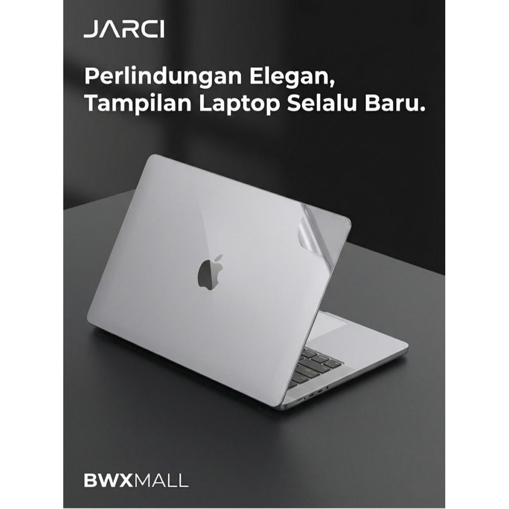 Stiker Skin Laptop Pelindung Body MacBook Air 13 15 & Pro 16 Inch JARCI Anti Gores Debu Minyak. Gars