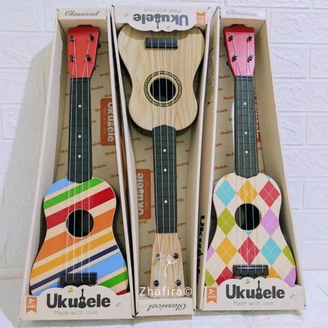 Mainan Ukulele Premium Anak - Gitar Lele Alat Musik Kentrung Hadiah LA