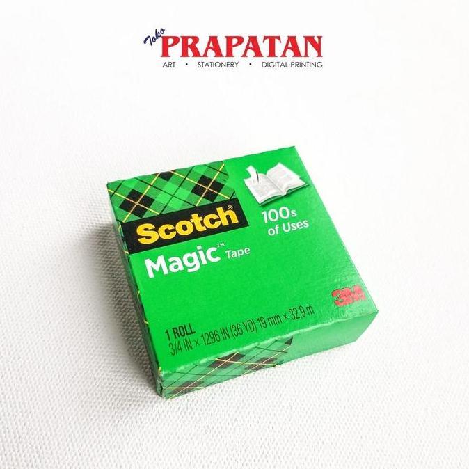 3M Scotch Magic Tape 19mm x 32,9 m / Selotip Cat.810 / Isoloas