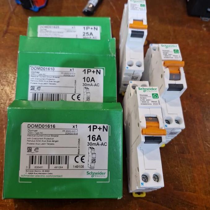 DOMD schneider RCBO slim 20A/16A/10A/6A