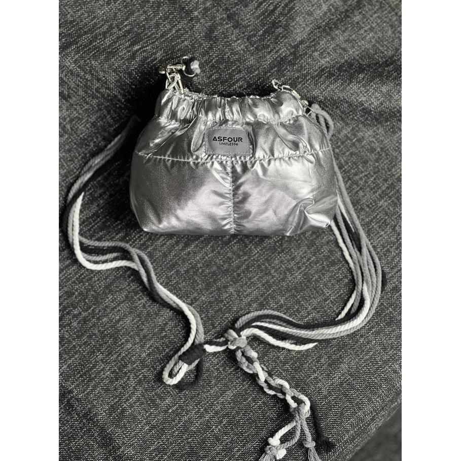 Wonton || Asfour - Wonton Dumpling Bag Slig Shoulder Bag Gratis 2 Tali Phone Hologram Slingbag Selem