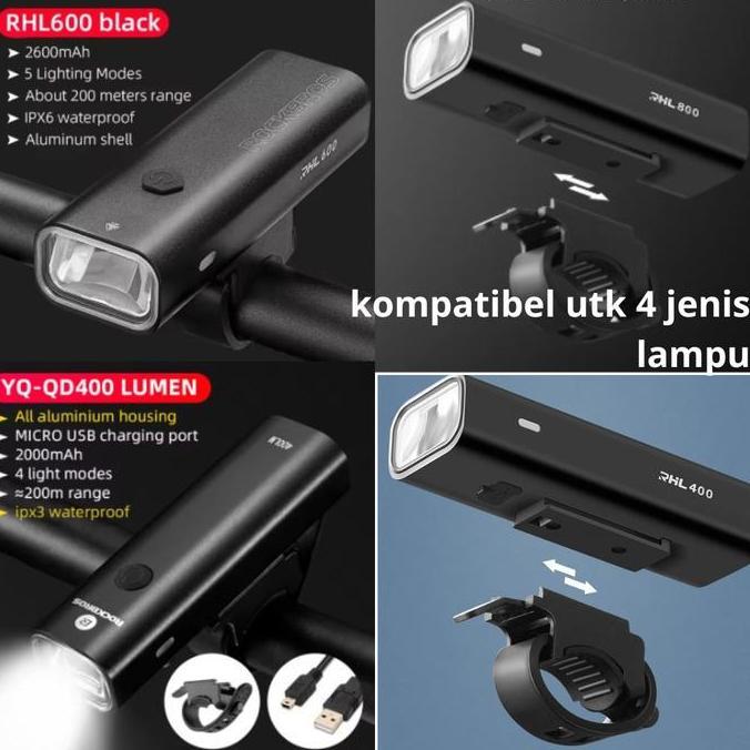 ROCKBROS Braket RHL400-RHL600 Lampu Sepeda Bike Holder Bracket 400LM