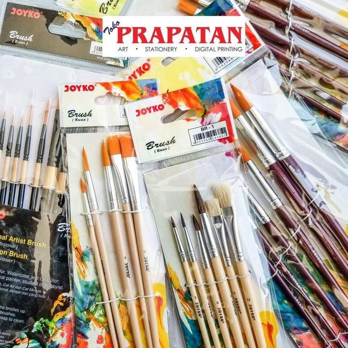 Kuas Lukis Joyko BR-1/BR-3/BR-4/BR-5/ BR-8/BR-9 Brush Set  / Paint Brush