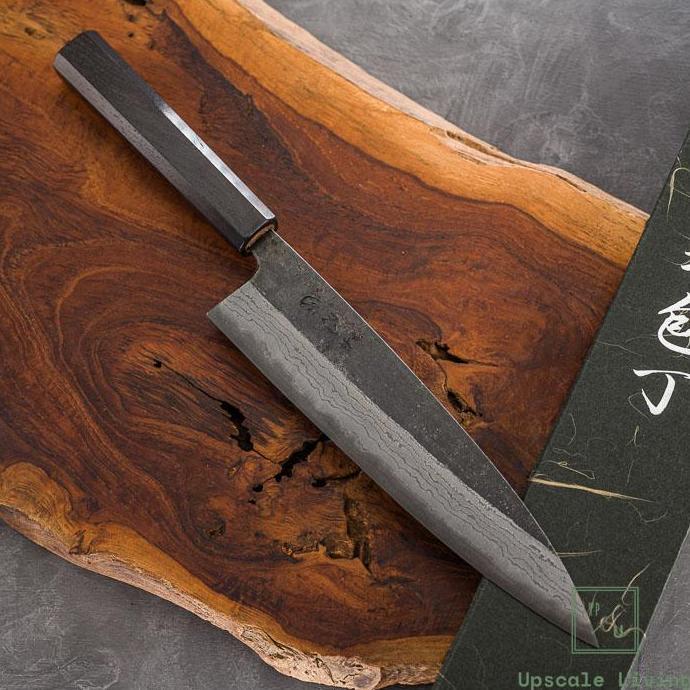 Pisau Dapur Jepang Hatsukokoro Kumokage Aogami 2 steel Kurouchi Damascus Gyuto 210mm