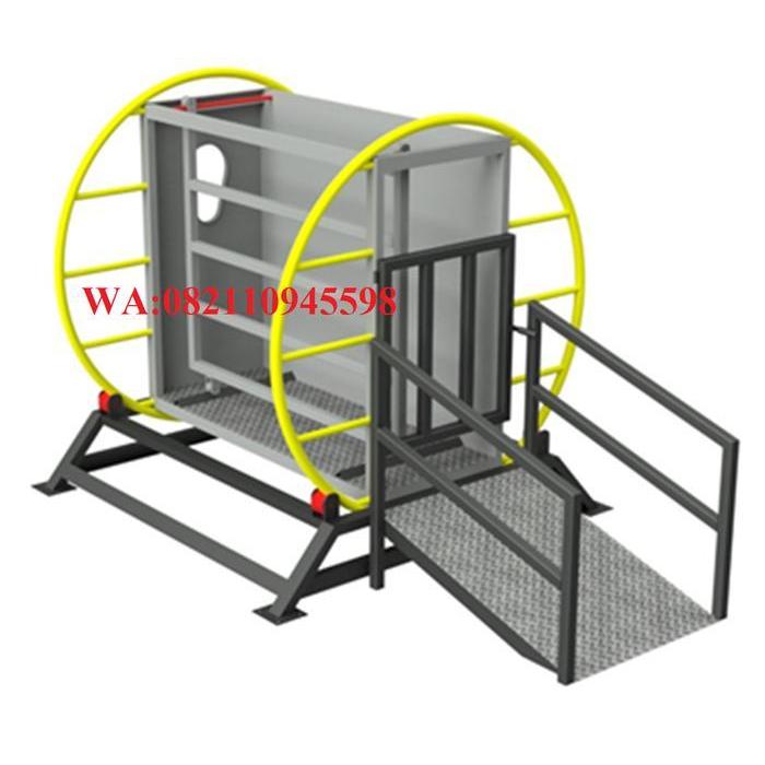 Bisa Cod - Rotary Restraining Box Manual / Alat Perebah Sapi Qurban Murah Di Jawa