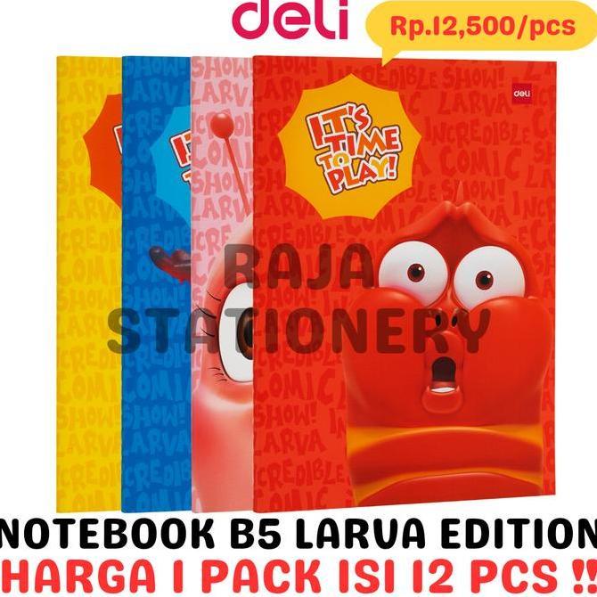 DELI NOTEBOOK B5 SEWING COVER BUKU TULIS DELI B5 LARVA LUSIN [12PCS]