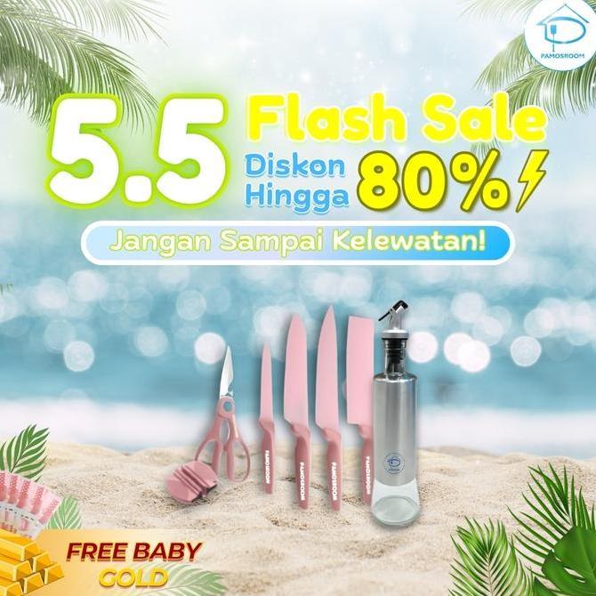 Promo Double Date By Pamosroom 1 Pamosroom Pisau Dapur Set Kitchen Knife Set Diamond Non Stick Isi 6