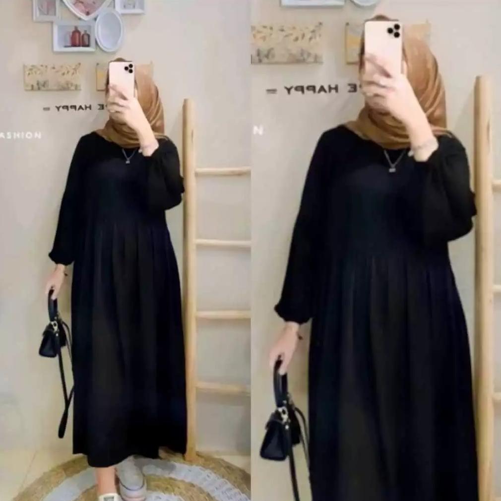 Tahan Lama Seika Kayla Midi Dress Rayon Twill Premium Jumbo
