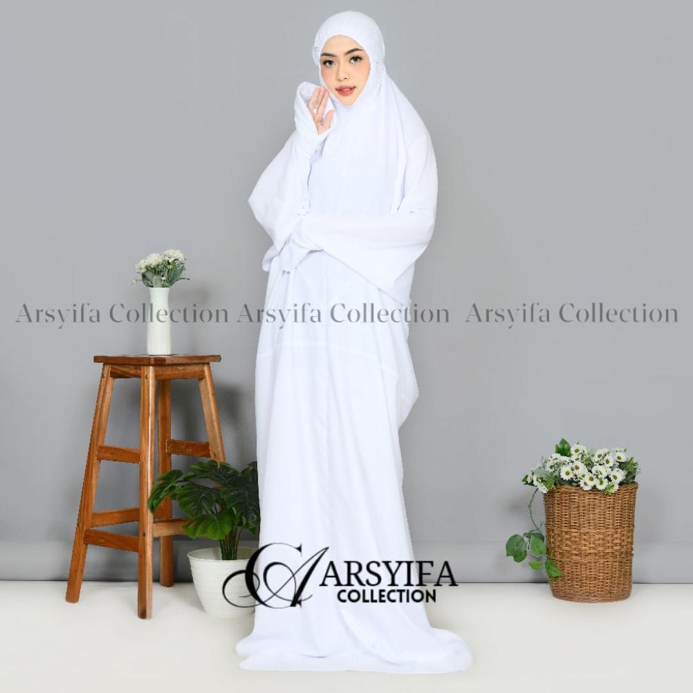 Promo Arsyifa-Mukena Terusan Anak Remaja Tanggung Mukena Santri Dagu Malaysia Polos Katun Premium