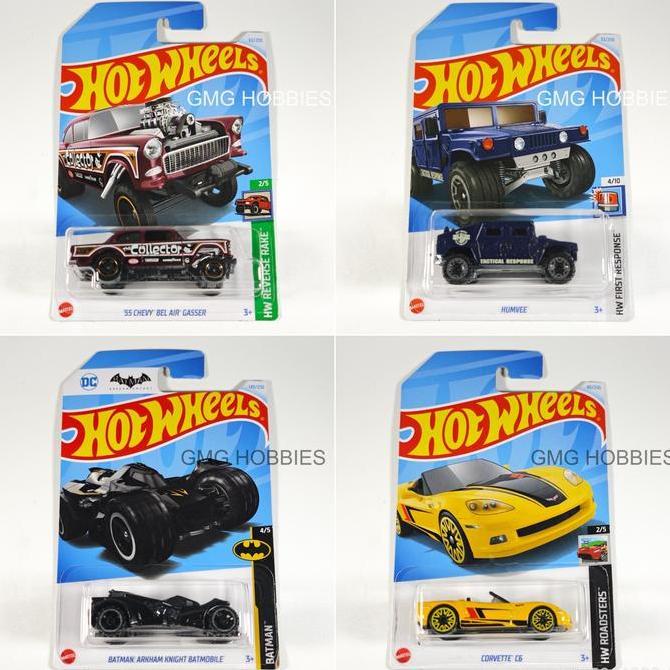 '55 CHEVY BEL AIR GASSER HW REVERSE RAKE - HUMVEE TACTICAL RESPONSE HW FIRST RESPONSE - BATMAN ARKHA