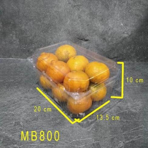 Kotak Mika Buah 1 Kg MB800 25 pc Anggur Jeruk Jambu