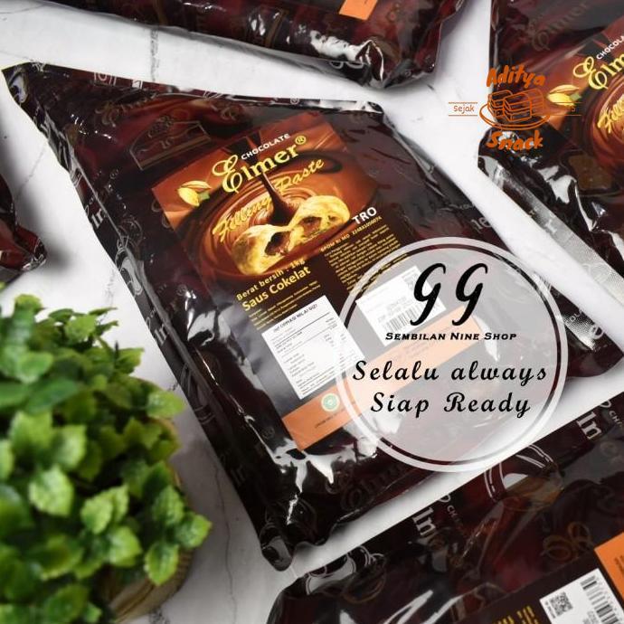 Renyah Elmer Chocolate Filling Paste 1 Kg Saus Cokelat Coklat Isian Roti