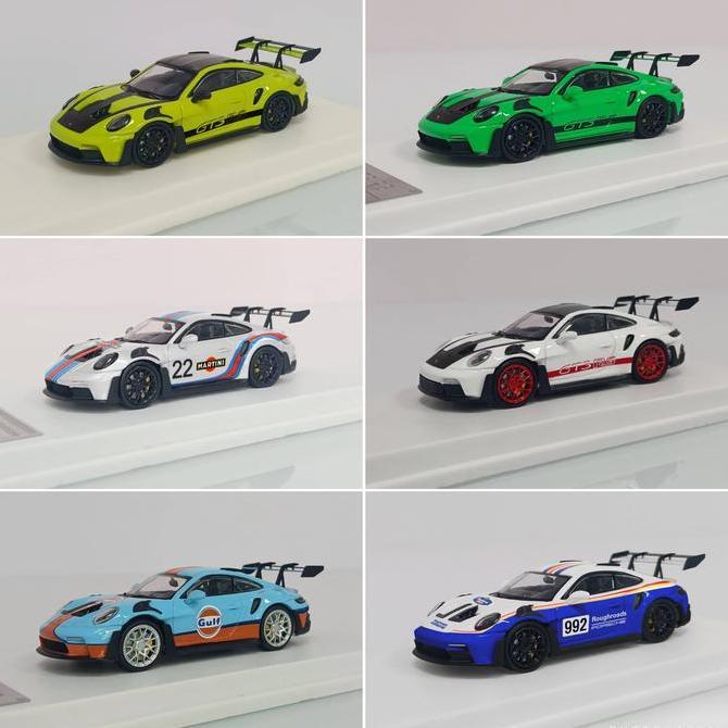LMLF 1/64 PORSCHE 992 GT3 RS LIME GREEN WHITE GULF MARTINI ROTHMANS BLUE DIECAST AS2123