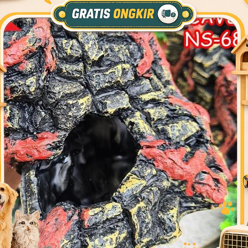 Hiding Cave Nomoy Ns-68 Reptile Gecko Bearded Dragon Ball Phyton