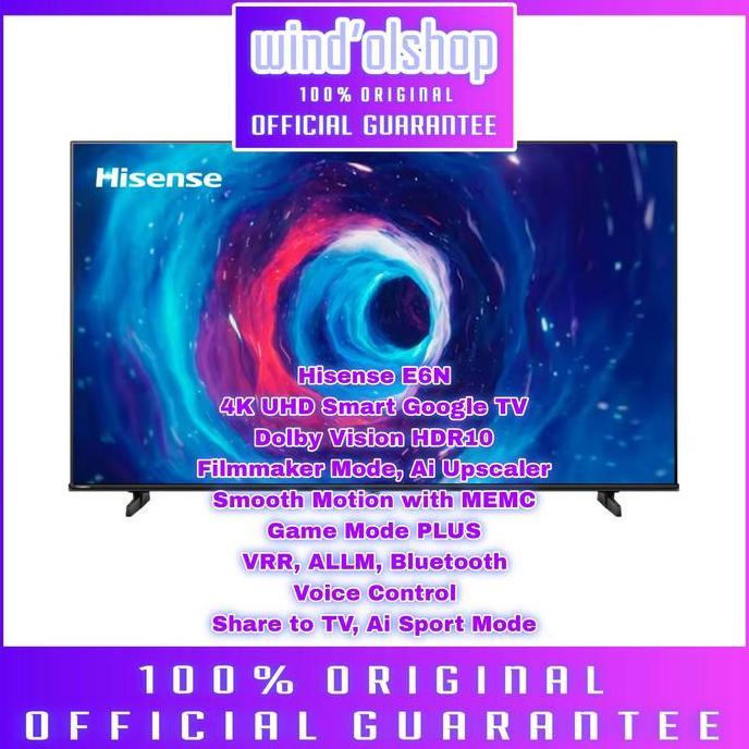 Hisense 43E6N Smart Google TV 4K UHD 43 inch E6N Dolby Vision