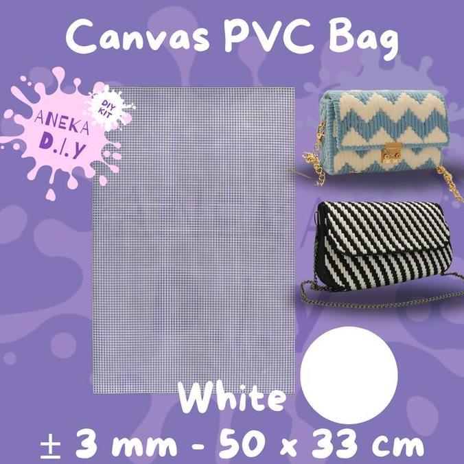 Plastic Canvas / Kanvas Bentuk Tas Plastik DIY / Plastic Canvas DIY Kit Clutch Purse / Tas Tangan Pi