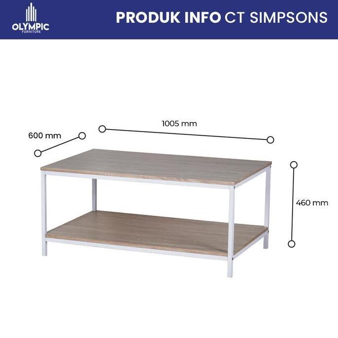 Olympic Coffe Table / Meja Tamu / Meja Teras / Meja Kopi / CT Simpsons