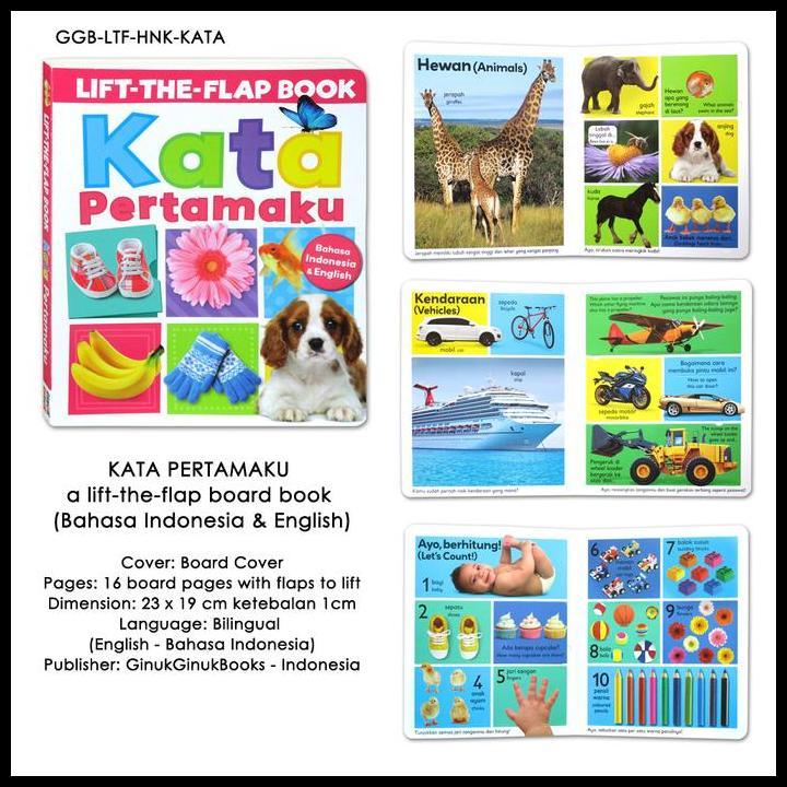 Good Quality Kata Pertamaku A Lift-The-Flap Board Book (Bahasa Indonesia & English)