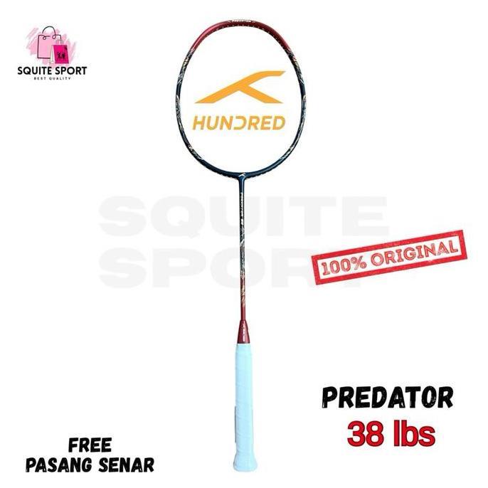 Raket Hundred Predator 38Lbs Original Badminton