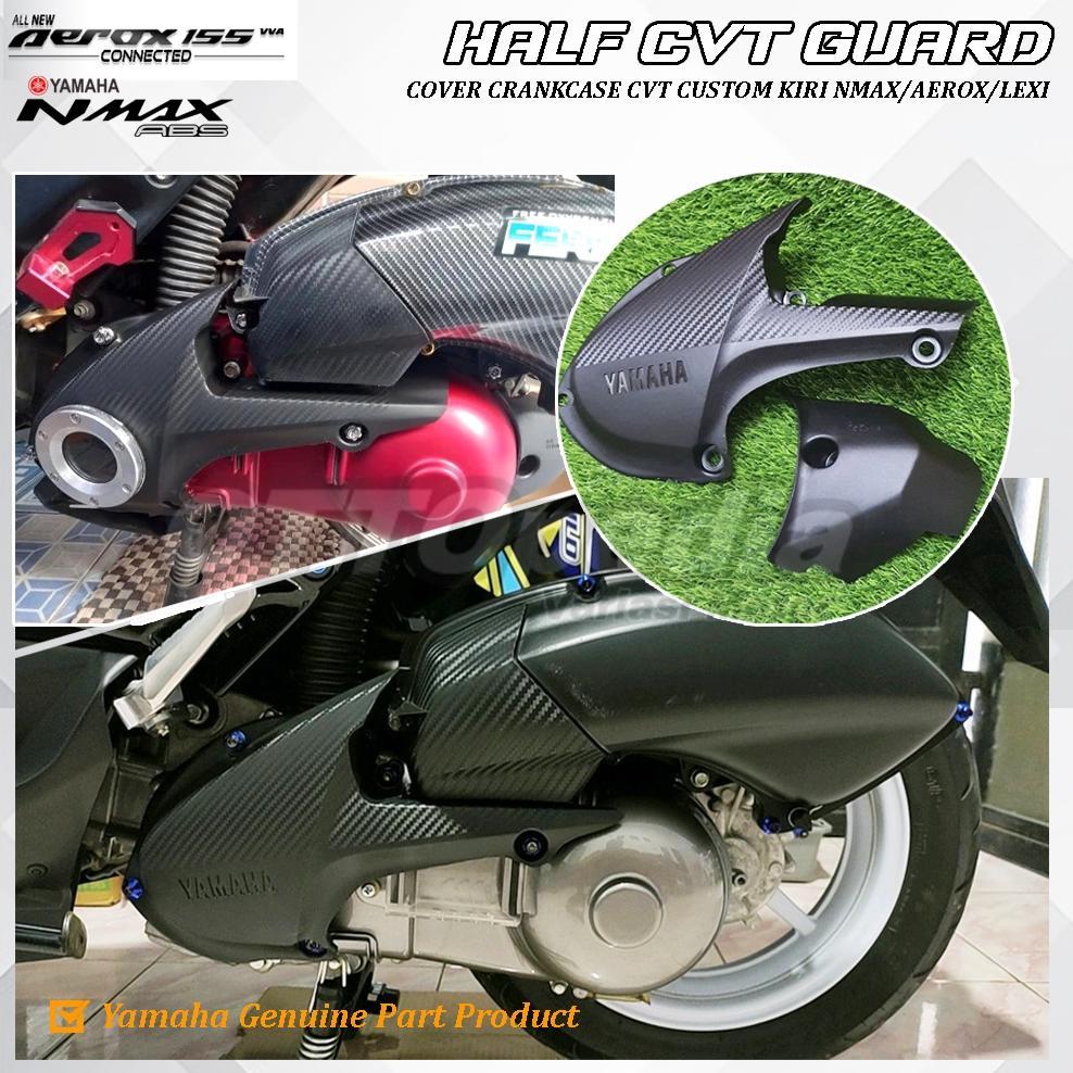 NEW Cover Tutup Bak CVT Kiri Yamaha NMAX/Aerox Racing Look Custom Original Potong NMAX OLD / All New