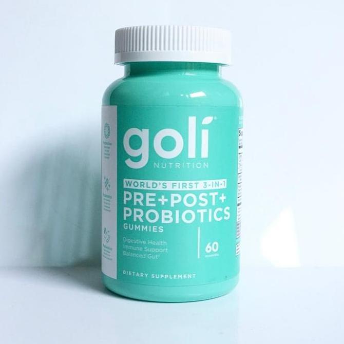 Goli Nutrition Pre + Post + Probiotics Gummies, 60 Gummies, Ori 100% Usa