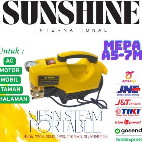 MEPA MESIN STEAM PORTABLE/ MESIN CUCI MOBIL, MOTOR, AC DLL