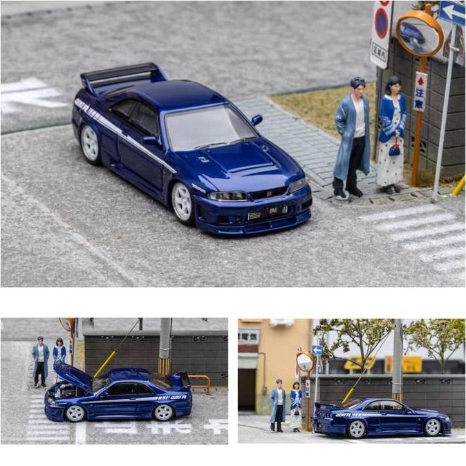 FOCAL HORIZON 1/64 SKYLINE GTR33 4TH GEN NISMO 400R DARK BLUE DIECAST AS2123